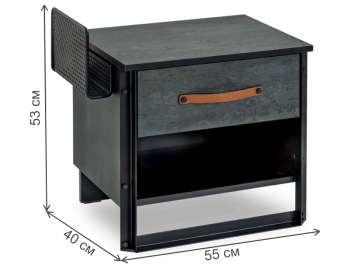 Прикроватная тумба детская Dark Metal