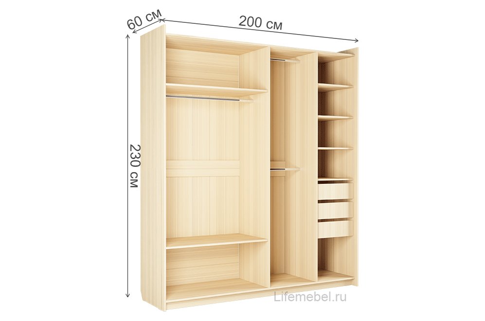 Спальный гарнитур Капелла туя светлая комплектация 1