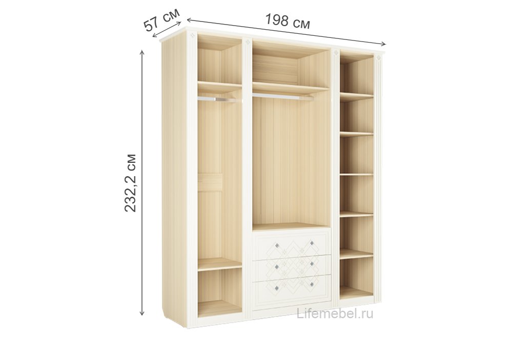 Спальный гарнитур Капелла туя светлая комплектация 2