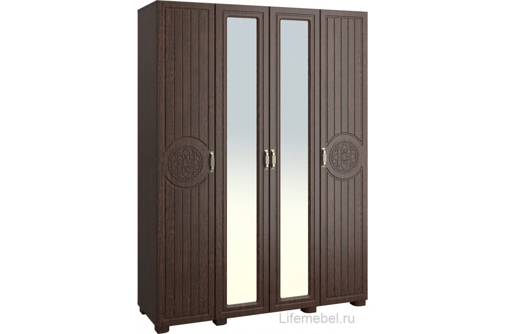 Спальный гарнитур Монблан венге / орех шоколадный комплектация 2