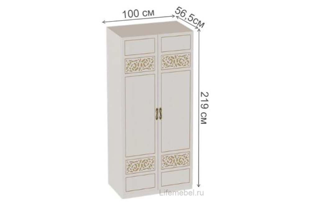 Спальный гарнитур Оливия ваниль / ясень жемчужный комплектация 1