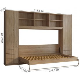 Спальный гарнитур STRADA 140х200 с ПМ комплектация 7