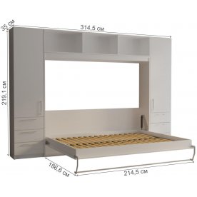 Спальный гарнитур STRADA 160х200 с ПМ комплектация 11