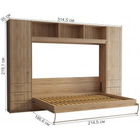 Спальный гарнитур STRADA 160х200 с ПМ комплектация 10