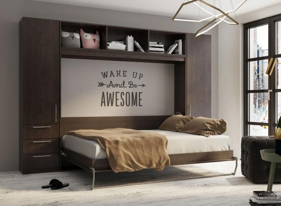 Спальный гарнитур Strada 160х200 с ПМ венге комплектация 12