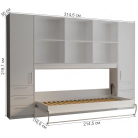 Спальный гарнитур STRADA 90х200 с ПМ комплектация 6
