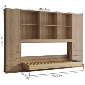 Спальный гарнитур STRADA 90х200 с ПМ комплектация 5