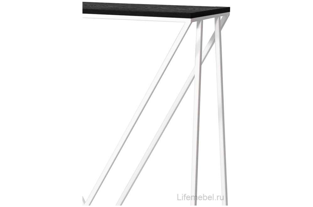 Консольный столик Akur Loft Budapest белый / декор черный
