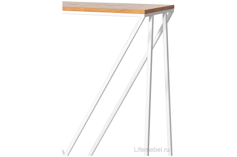 Консольный столик Akur Loft Budapest белый / декор ольха