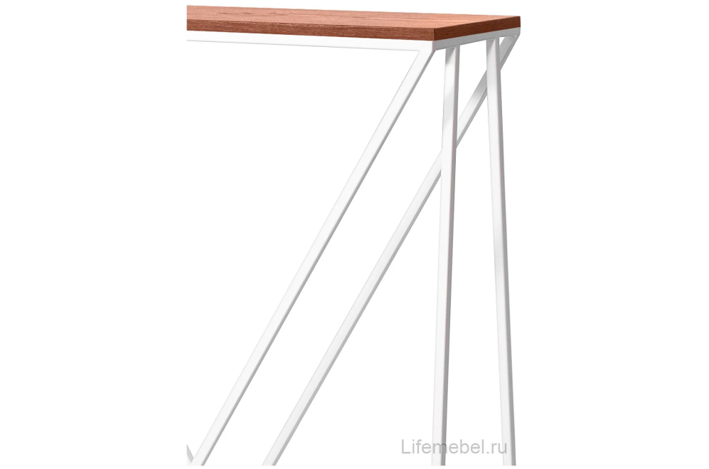 Консольный столик Akur Loft Budapest белый / декор вишня