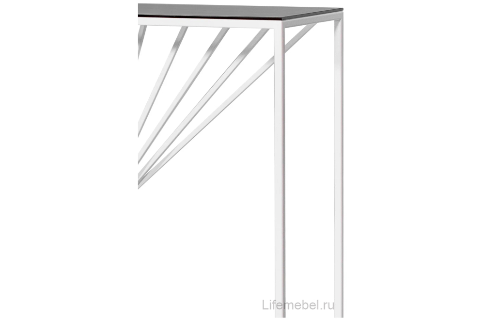 Консольный столик Akur Loft Paris 1200 белый / тонированное стекло