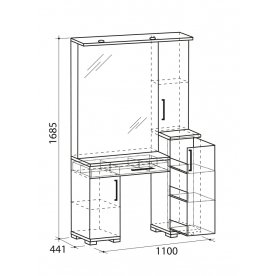 Трюмо Мальта венге / белый