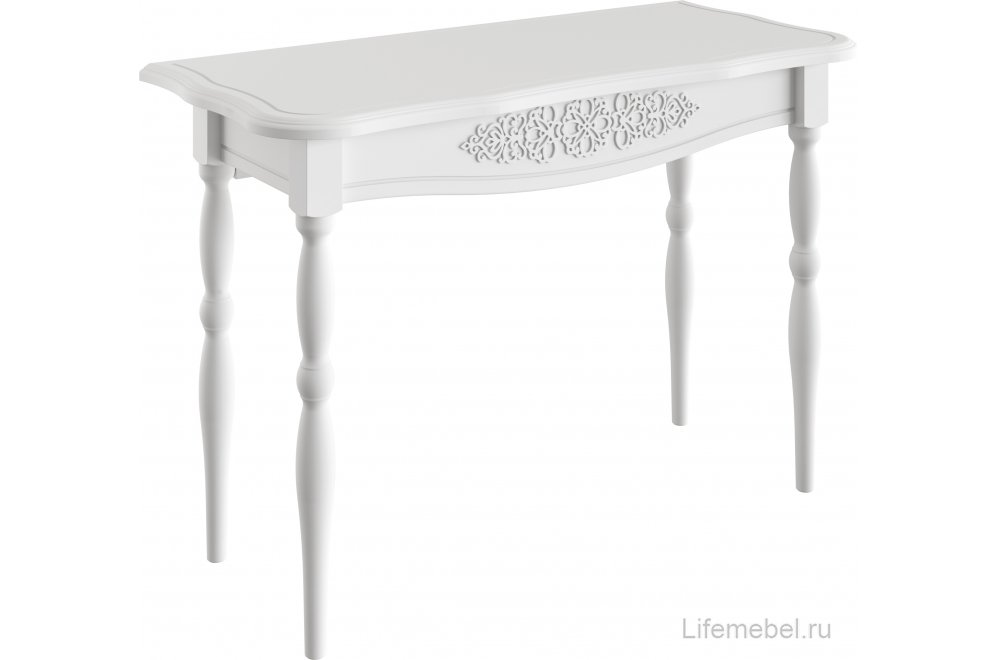 Туалетный столик Ассоль АС-3638 белое дерево с зеркалом