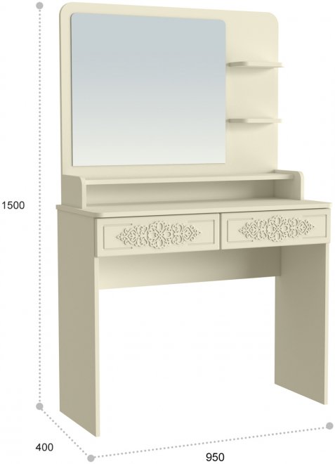 Туалетный столик Ассоль Лайт ТСН-3 ваниль
