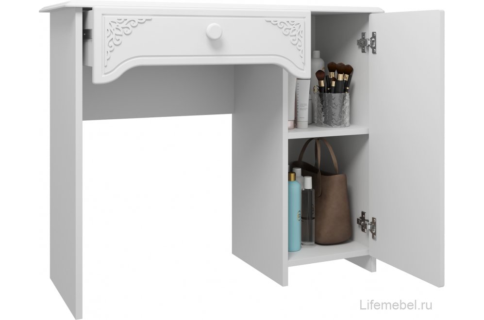Туалетный столик Ассоль Лайт ТСН-6 белое дерево