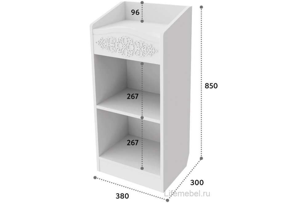 Туалетный столик Ассоль АС-6601 белое дерево