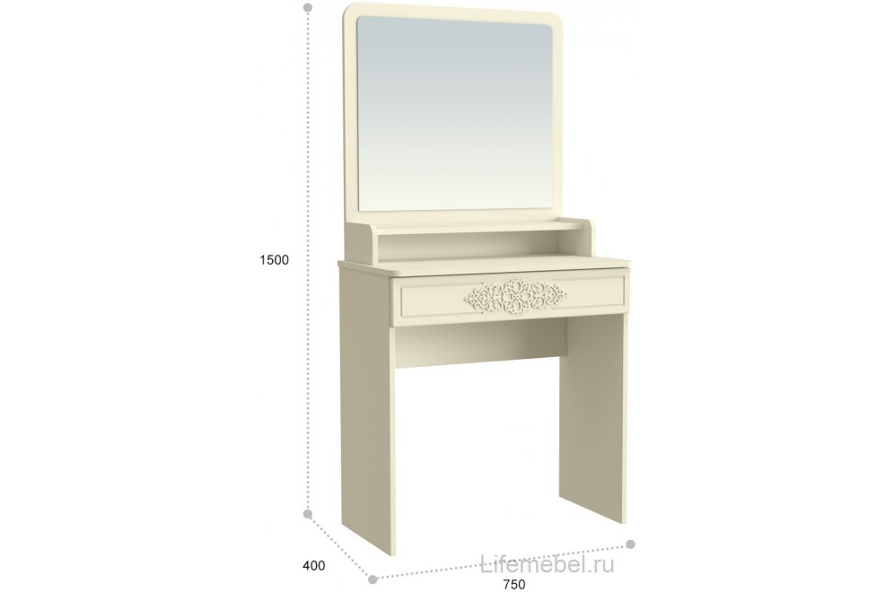 Туалетный столик Ассоль плюс АС-6402 ваниль