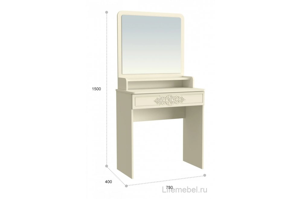 Туалетный столик Ассоль плюс АС-6602 ваниль