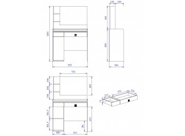 Туалетный столик Мале