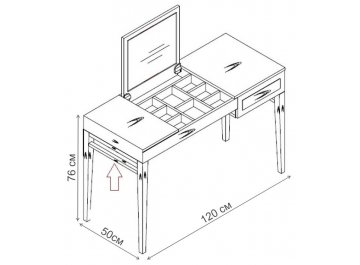 Туалетный столик Marbella MDI.LDT.MRB.7