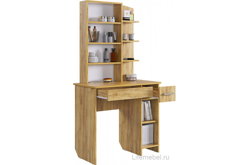 Туалетный столик / Трюмо Виктория-1 дуб крафт золотой 850х430х1650