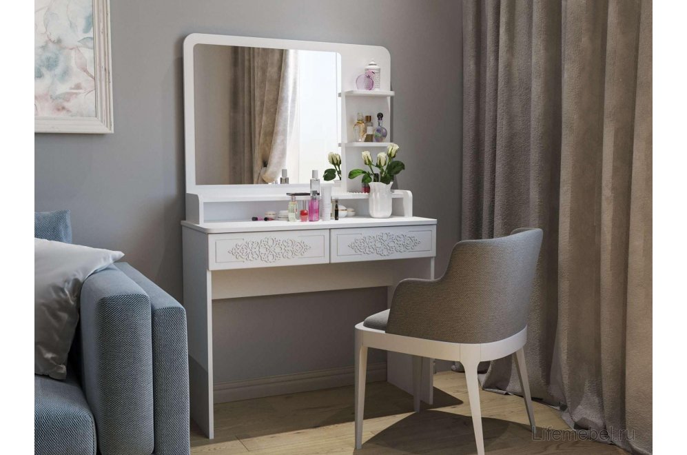 Туалетный столик ТС-25К белое дерево