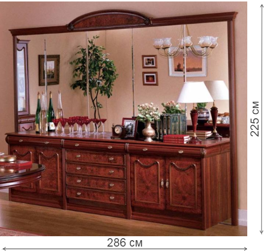 Зеркало для комода №37 ПАРИЖ