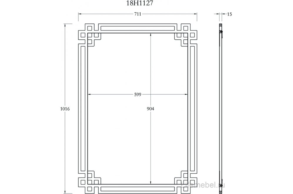 Зеркало Бран-3 золото