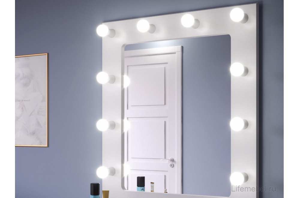 Зеркало ДримСтар ДС-40 белое дерево