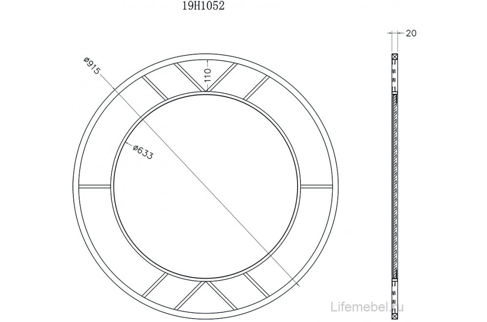 Зеркало Гогенц-1 золото