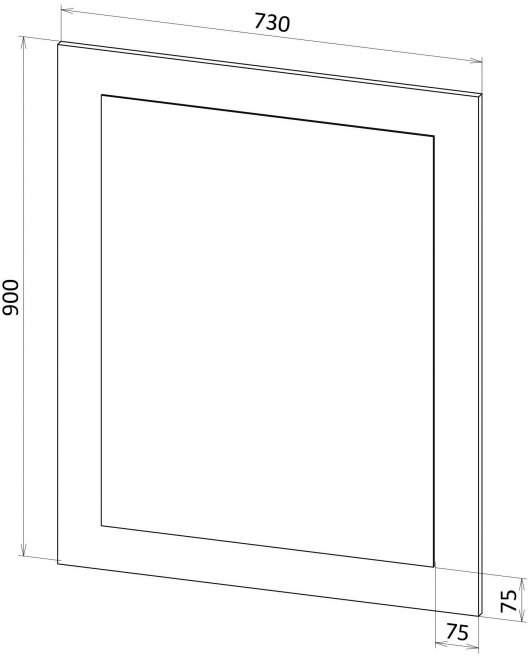 Зеркало Кения 5010.М1 угольный камень