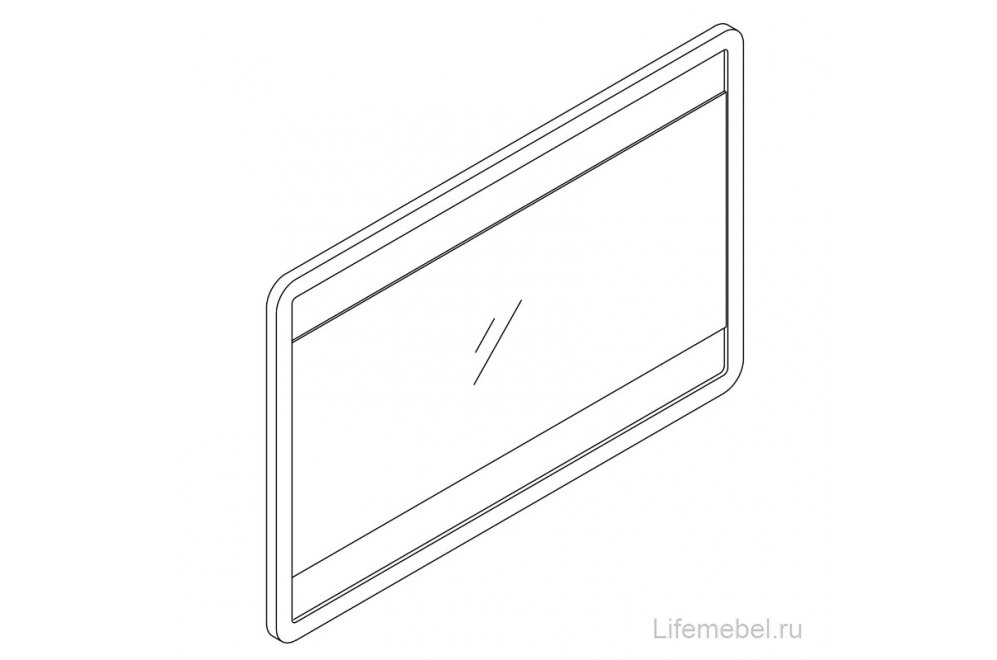 Зеркало Olimar ореха / бежевый матовый