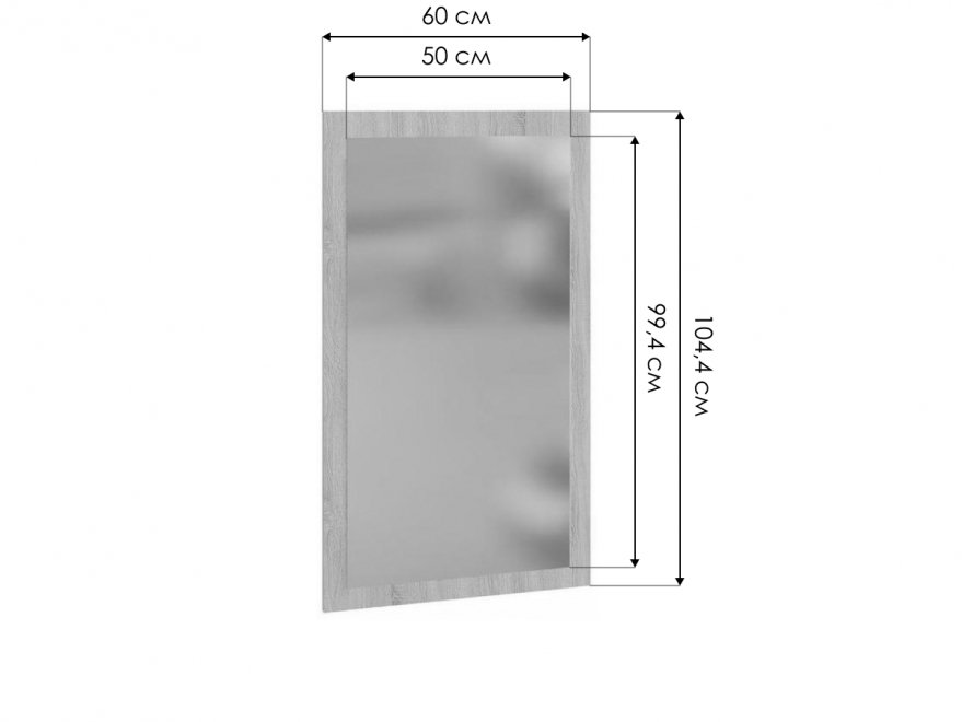 Зеркало ПЗ-3 дуб делано