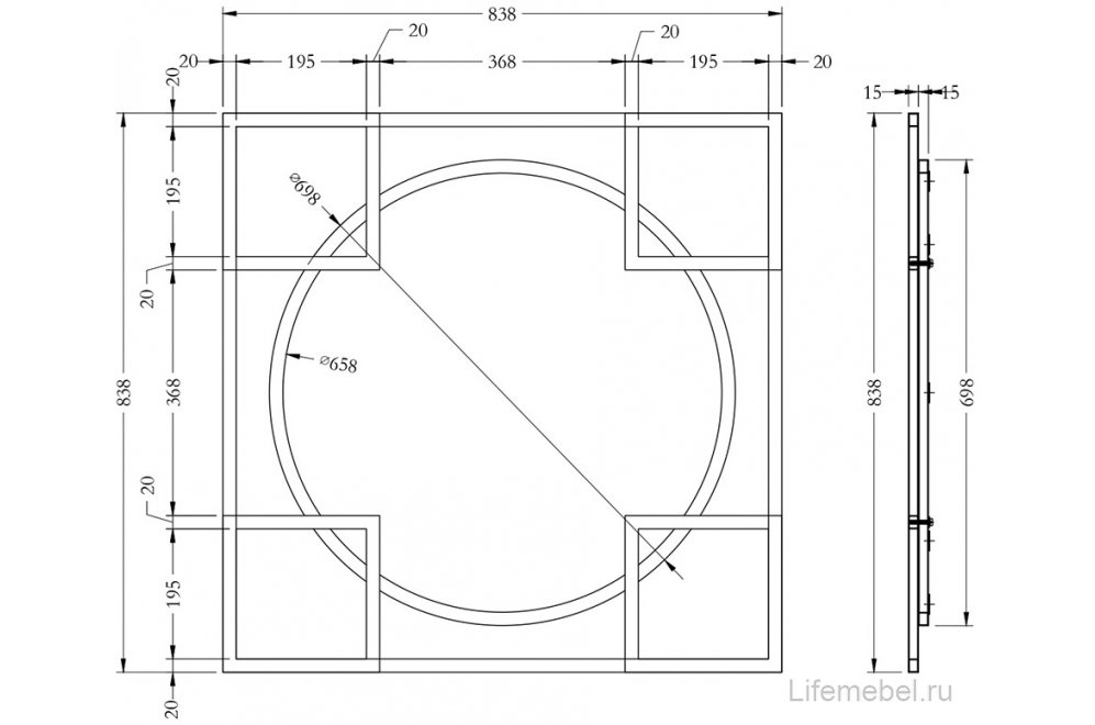 Зеркало Шенон-2 хром