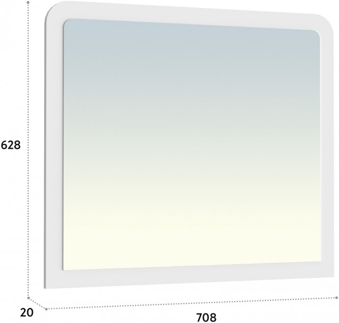 Зеркало ТН-30 белый структурный