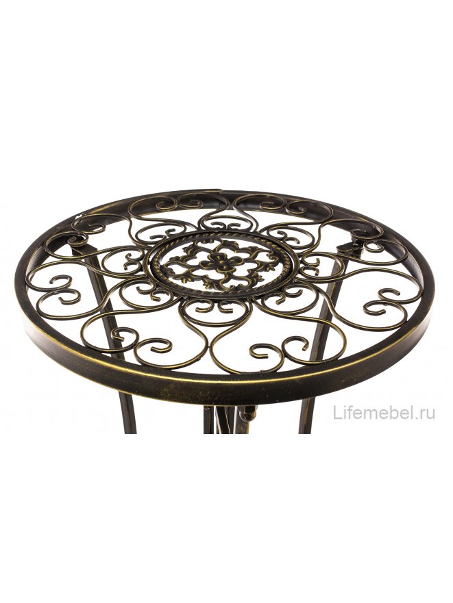 Подставка круглая в виде столика Шарлотт бронза