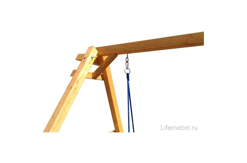 Качели детские деревянные подвесные Антилопа двойные