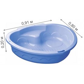 Детская песочница-бассейн Сердечко