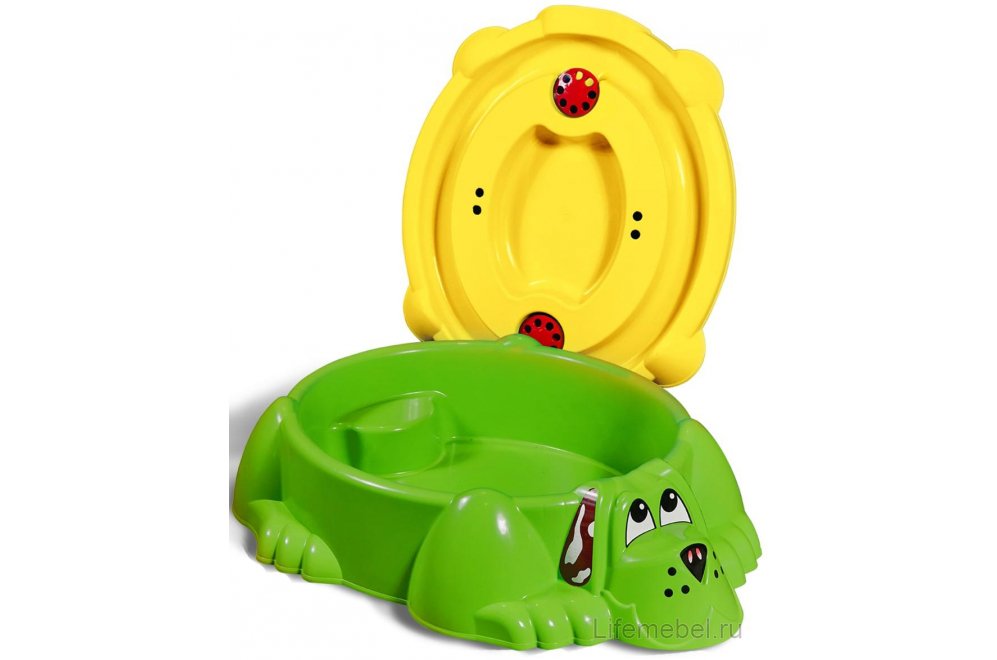 Песочница Sheffilton Kids Собачка 432 зеленый / желтый