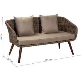 Диван из ротанга Куба