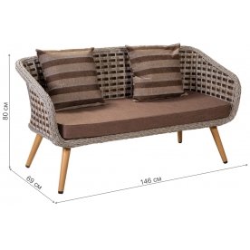 Диван из ротанга Кюрасао