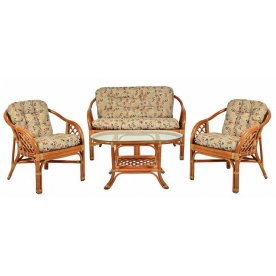 Комплект для отдыха Gavana 3+1 коньяк