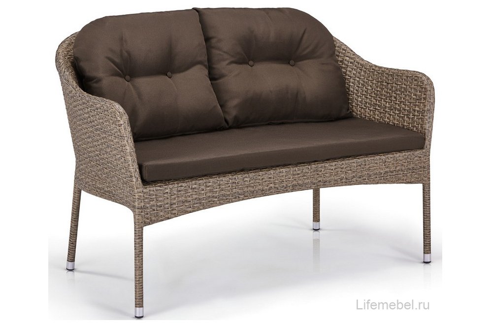 Комплект для отдыха из ротанга T198B/S54B-W56 light brown