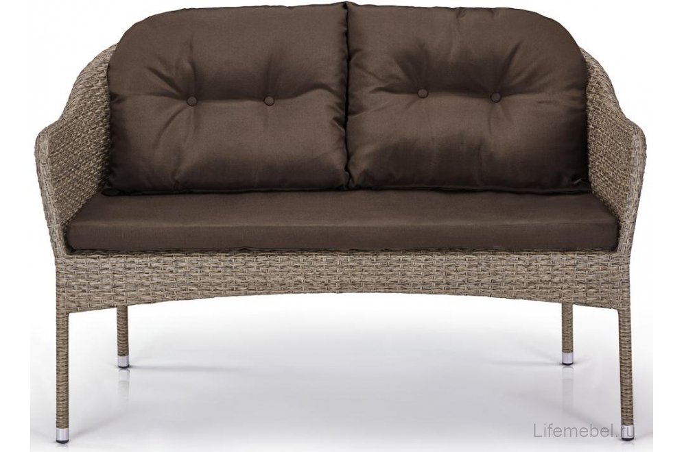 Плетеный диван S54B-W56 Light brown
