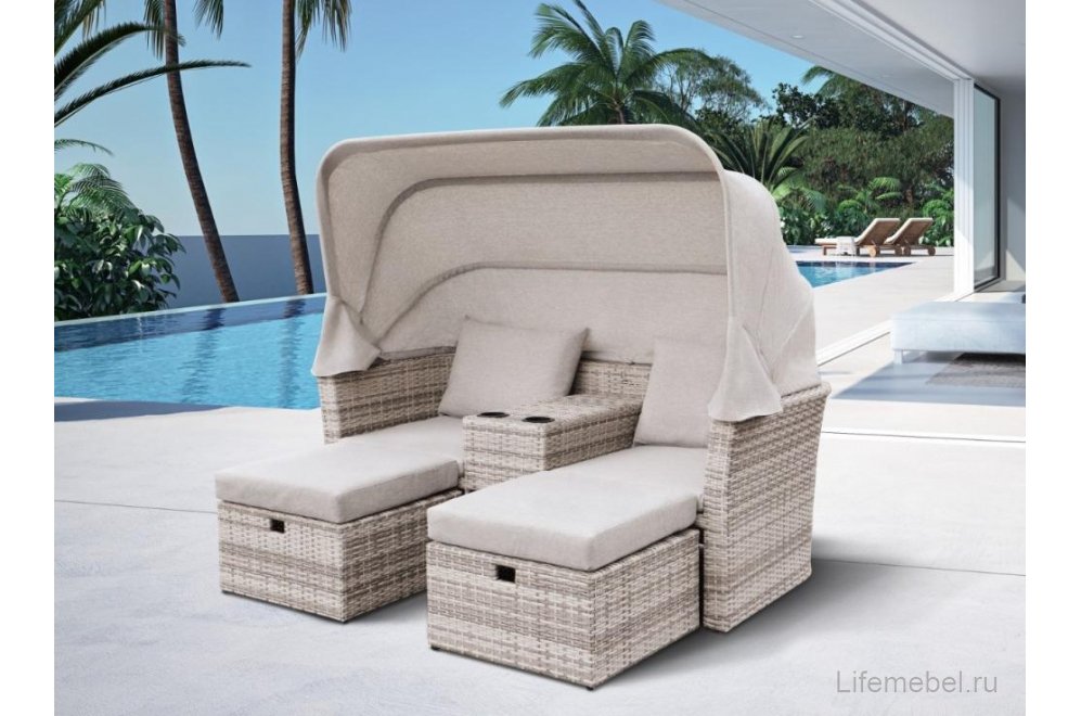 Комплект для отдыха из ротанга AFM-330G grey