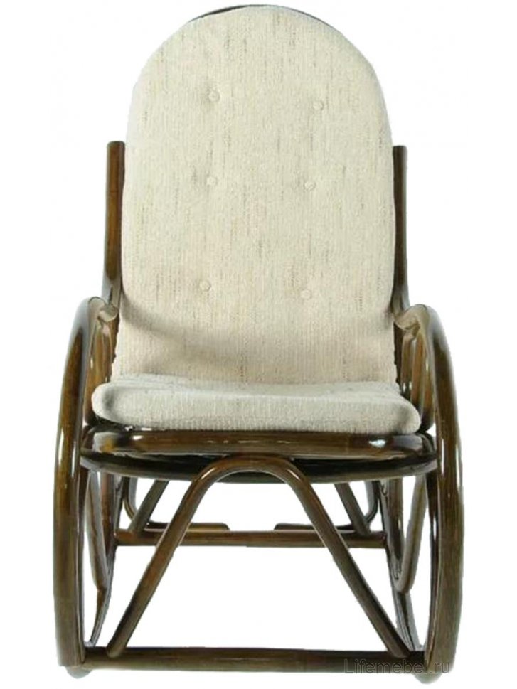 Кресло-качалка из ротанга Calamus Rotan 05/04 с подушкой олива