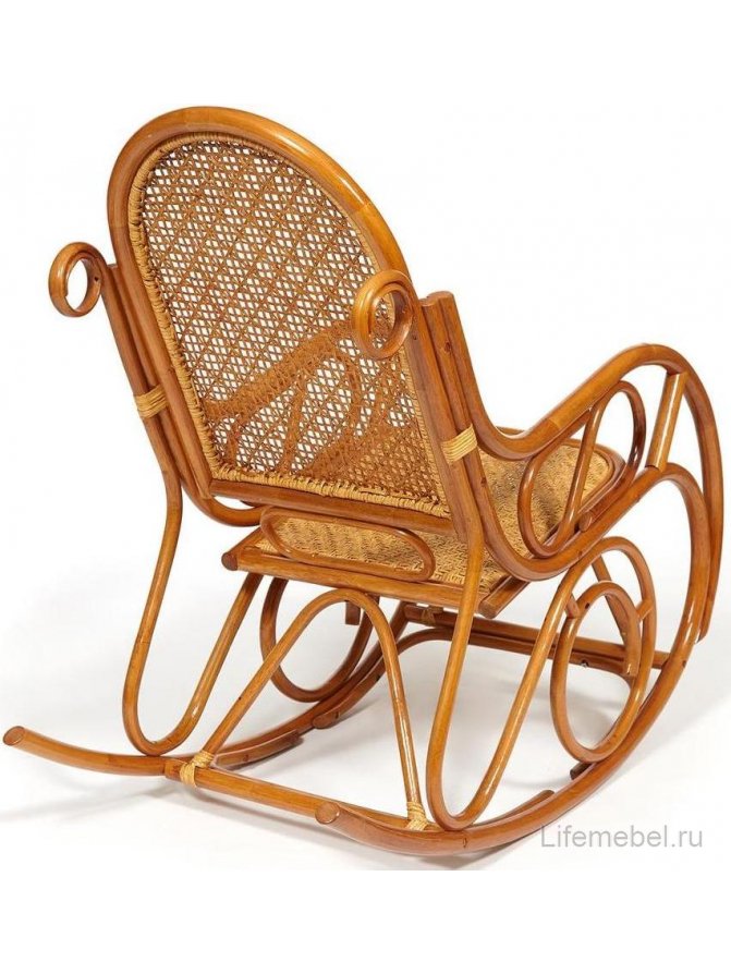 Кресло-качалка Milano/Милано ротанг коньяк
