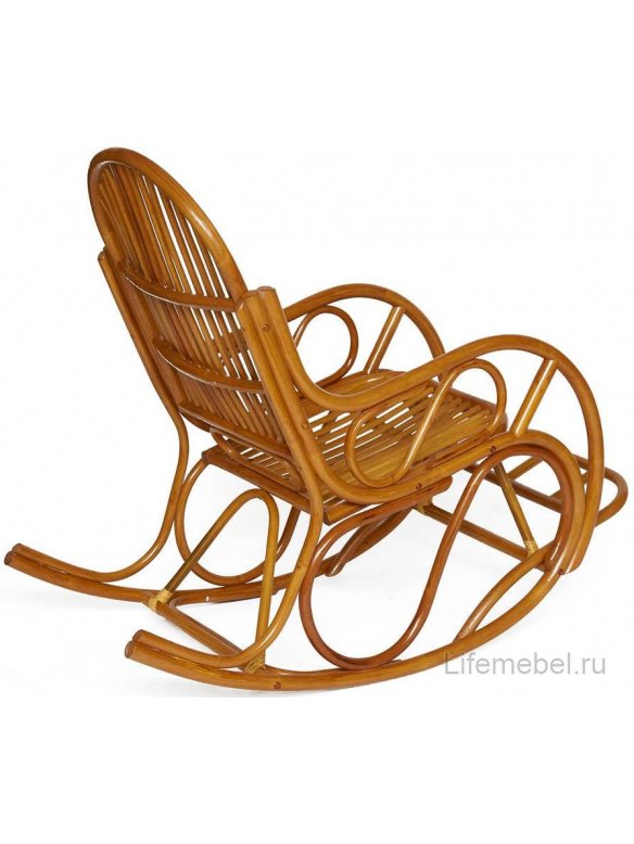 Кресло-качалка Vienna ротанг top quality cognac без подушки