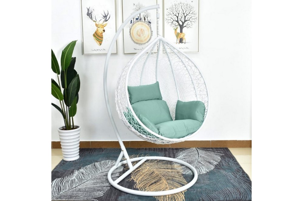 Подвесное кресло AFM-168A-L white / green