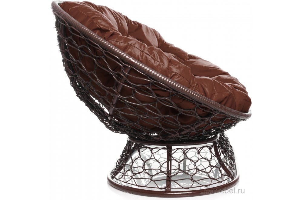 Диван из ротанга Мамасан коричневый / коричневая подушка